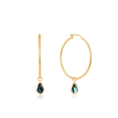 Ania Haie Earrings Tidal Abalone Drop Hoop E027-05G