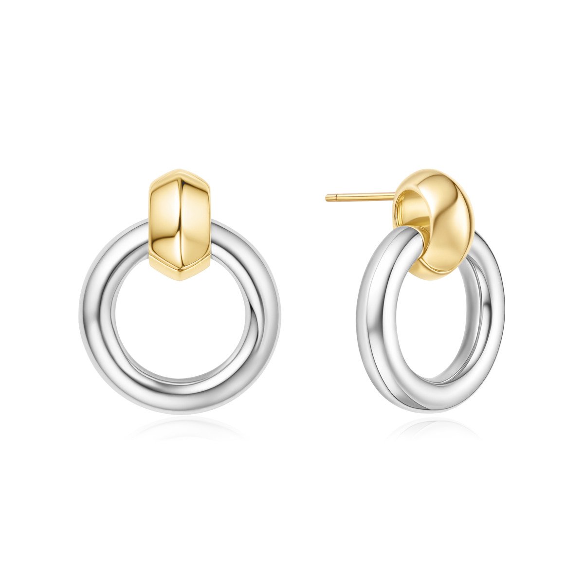Two-Tone Hoop Σκουλαρίκια