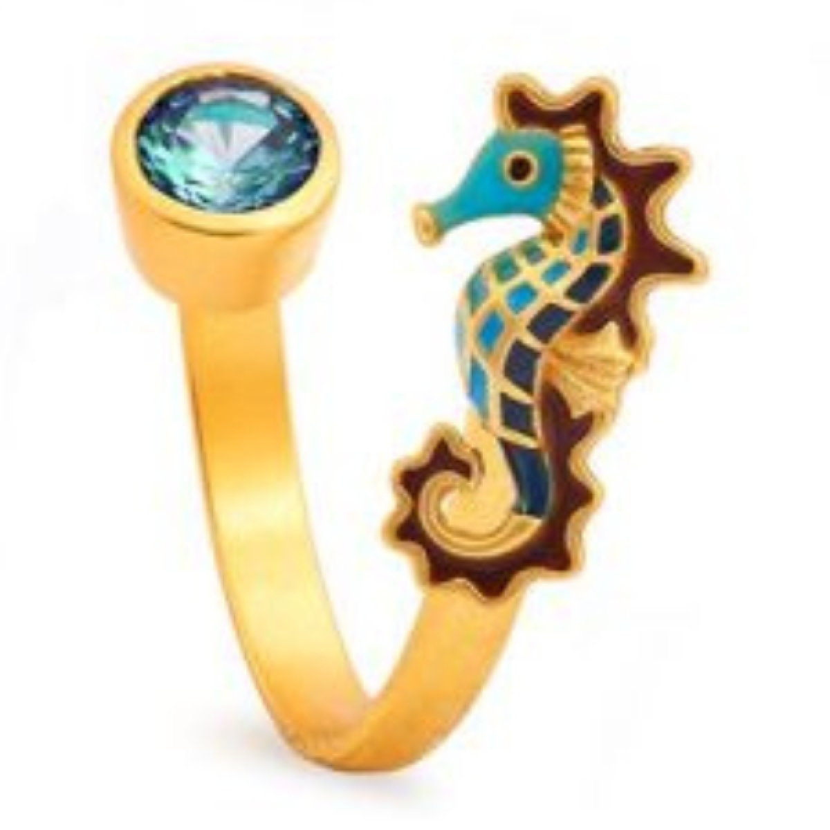 CHRYSALIS ΔΑΧΤΥΛΙΔΙ ΑΠΟ ΟΡΕΙΧΑΛΚΟ NATURE SEAHORSE CRRT0413GP