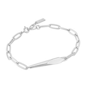 SILVER GEOMETRIC CHUNKY CHAIN BRACELET