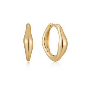 WAVE HUGGIE HOOP EARRINGS