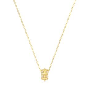 GOLD GEOMETRIC SPARKLE PENDANT NECKLACE