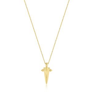 GOLD GEOMETRIC POINT PENDANT NECKLACE