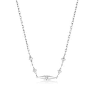 SILVER GEOMETRIC CHAIN NECKLACE
