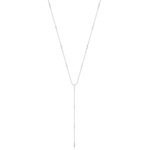 SILVER SPARKLE POINT Y NECKLACE