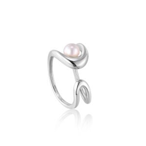 PEARL SCULPTED ADJUSTABLE RING